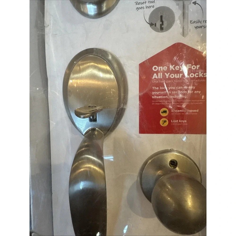 Kwikset Dakota Satin Nickel Exterior Handleset with Deadbolt‎